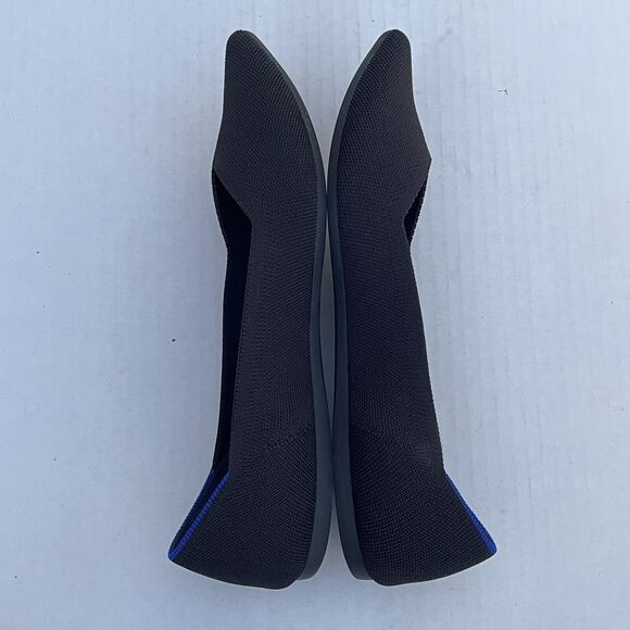 Rothy's The Point Flats Black Women's Sz 11.5 Casual Slip On Comfort Knit Shoes - Picture 6 of 13